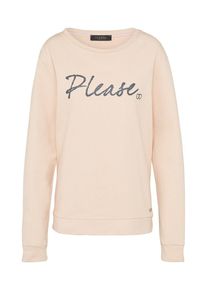 PLEASE, Damen Sweatshirt mit Logo-Print, Rosa