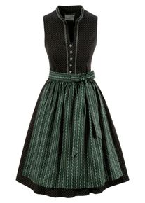 Marjo, Damen Dirndl, Grünmeliert / Weiß