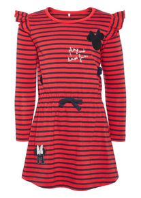 name it, Mädchen Kleid 'NMFMINNIE', Nachtblau / Rot / Schwarz / Weiß