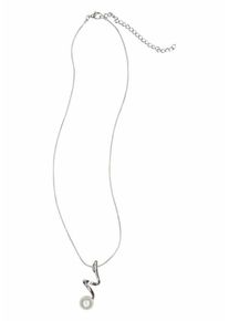 J. JAYZ, Damen Kette mit Anhänger, Creme / Silber