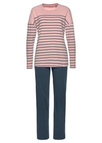 Schiesser, Damen Pyjama, Altrosa / Schwarz