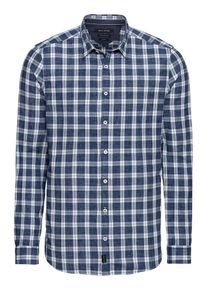 Marc O'Polo Marc O'Polo, Herren Langarmhemd, Blau / Wei&szlig;