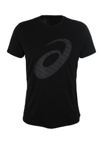 asics, Herren Sport-Shirt 'Silver Graphic', Schwarz / Silber
