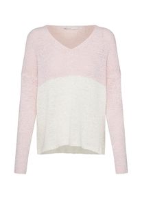 Only, Damen Pullover 'onlNEW GABBI V-NECK L/S PULLOVER CC KNT', Rosé / Weiß