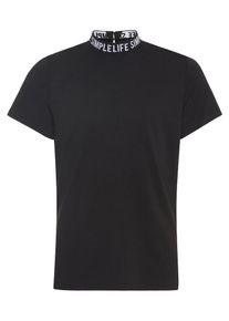 name it, M&auml;dchen Einfarbiger Rollkragenpullover, Schwarz