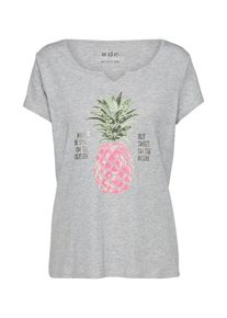 EDC by Esprit, Damen T-Shirt, Hellgrau / Grasgrün / Rosa
