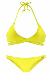 Bench, Damen Triangel-Bikini in Wickeloptik, Gelb