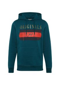 Jack & Jones JACK & JONES, Herren Sweatshirt 'JORSPRAY SWEAT HOOD', Gold / Petrol / Rot