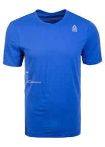 Reebok, Herren Trainingsshirt 'CrossFit Mesh Move', Royalblau / Wei&szlig;