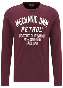 PETROL INDUSTRIES, Herren Shirt, Rotviolett / Wei&szlig;