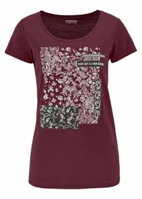 Boysen's BOYSEN'S, Damen T-Shirt, Weinrot / Weiß