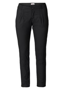 sheego Casual, Damen Luftige Chinohose, Schwarz