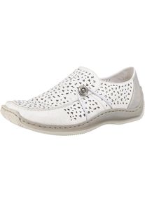 Rieker, Damen Slipper 'Massa/Tullepu', Wei&szlig;