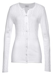 Boysen's BOYSEN'S, Damen Strickjacke, Wei&szlig;