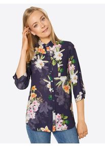 Dorothy Perkins, Damen Bluse 'DITIGAL PRINT', Navy