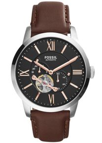 Fossil, Herren Automatikuhr, Braun / Silber