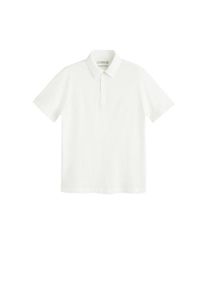 Mango Man, Herren Poloshirt 'Ezeky', Wei&szlig;