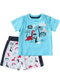 LEMON BERET, T-Shirt+ Shorts 'Dino', Marine / Hellblau / Grau