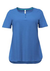 sheego Basic, Damen Longshirt, Royalblau