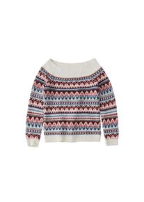 Abercrombie & Fitch Abercrombie & Fitch, Damen Pullover, Weinrot / Wei&szlig;