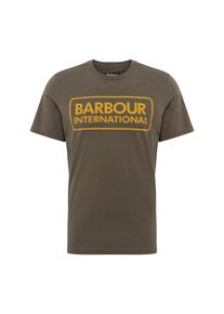Barbour International, Herren T-Shirt 'Essential Large Logo Tee', Oliv / Orange