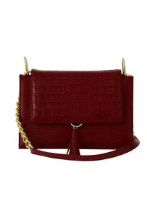 Silvio Tossi, Damen Handtasche, Gold / Rot