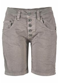 PLEASE, Damen Jeans Shorts 'P88A', Rauchgrau