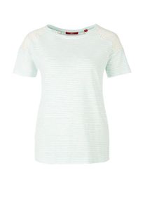 s.Oliver RED LABEL, Damen Streifenshirt, Pastellgrün / Weiß