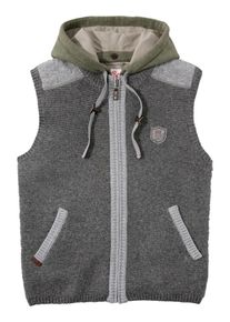 Spieth & Wensky SPIETH & WENSKY, Herren Trachtenweste mit Kapuze, Grau