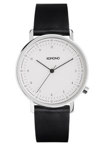 Komono, Herren Armbanduhr 'Lewis', Schwarz / Wei&szlig;