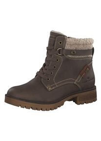 Tom Tailor, Damen Schn&uuml;r-Boot, Taupe