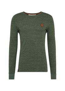 Naketano, Herren Langarmshirt 'Hosenpuper Langen', Grün / Schwarz