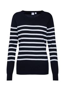 GAP, Damen Pullover 'CREW STRIPE', Schwarz / Weiß