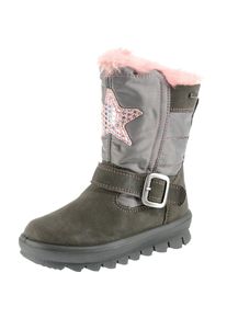 Superfit, Mädchen Winterstiefel 'Flavia', Grau / Khaki / Hellpink