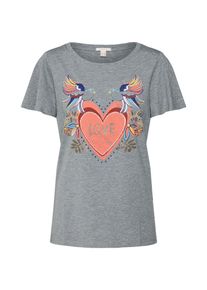 Esprit, Damen T-Shirt 'Love Bird', Graumeliert / Mischfarben