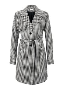 Heine, Damen Mantel 'Trenchcoat', Schwarz / Weiß