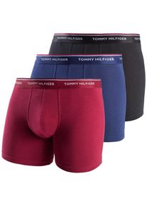 Tommy Hilfiger, Herren Boxer 'Premium Essentials', Marine / Feuerrot / Schwarz