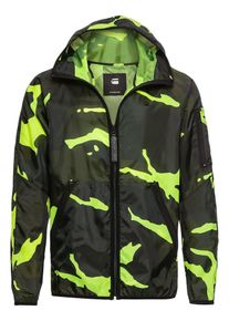 G-Star Raw, Herren &Uuml;bergangsjacke 'Strett hdd overshirt', Neongelb / Schlammfarben