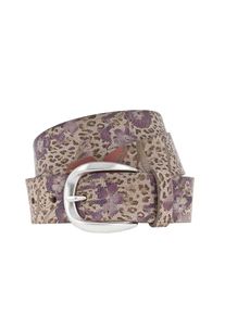 Vanzetti, Damen Gürtel 'Animal-Print 3,5cm', Beige / Braun