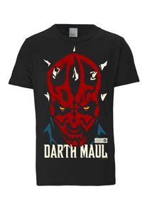 logoshirt, Herren T-Shirt 'Darth Maul', Blau / Rot / Schwarz