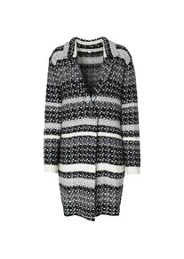 Tom Tailor Denim, Damen Strickjacke, Grau / Schwarz / Wei&szlig;