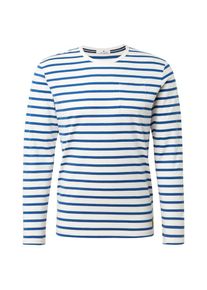 Tom Tailor, Herren Langarmshirt, Blau / Weiß