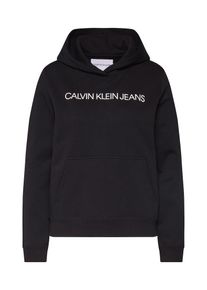 Calvin Klein Jeans, Damen Sweatshirt 'INSTITUTIONAL HOODIE', Schwarz