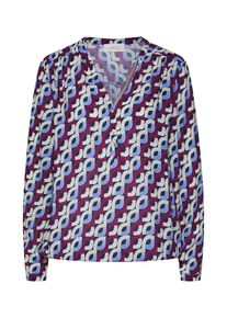 Cartoon, Damen Bluse, Blau / Rot
