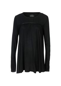 EDC by Esprit, Damen Longsleeve mit See-Trough, Schwarz