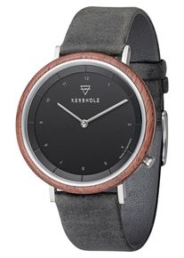 KERBHOLZ, Damen Uhr 'WATWSLI7418', Braun / Basaltgrau / Silber