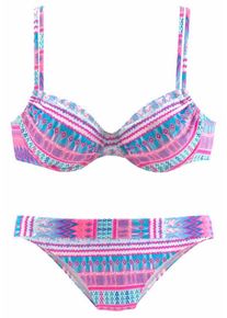 Bench, Damen Bikini, Blau / Dunkelpink
