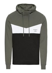 Jack & Jones JACK & JONES, Herren Sweatshirt 'JCOCLARENS SWEAT MIX PACK', Dunkelgr&uuml;n / Schwarz / Wei&szlig;