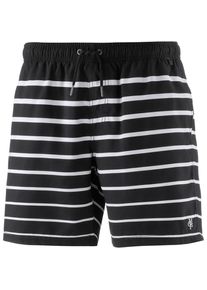 Marc O'Polo Marc O'Polo, Herren Badeshorts, Schwarz / Weiß