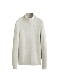 Mango Man, Herren Pullover Caro, Hellgrau